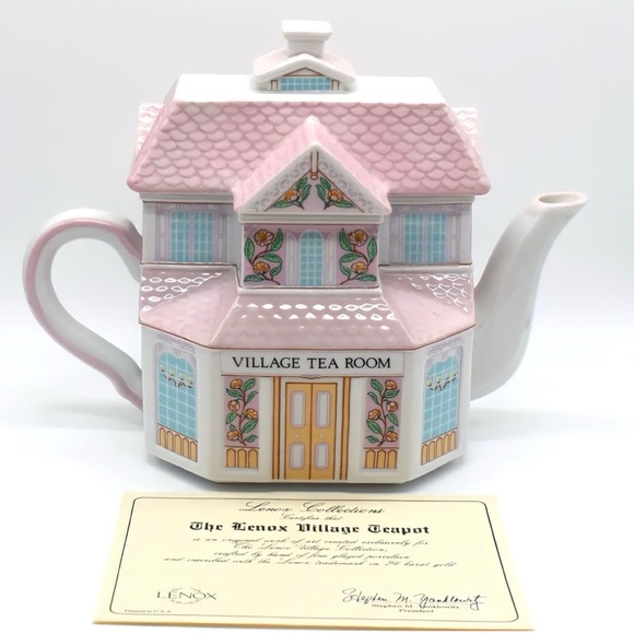 LENOX SPICE VILLAGE TEA ROOM TEAPOT COLLECTION NWB RARE - Picture 9 of 11